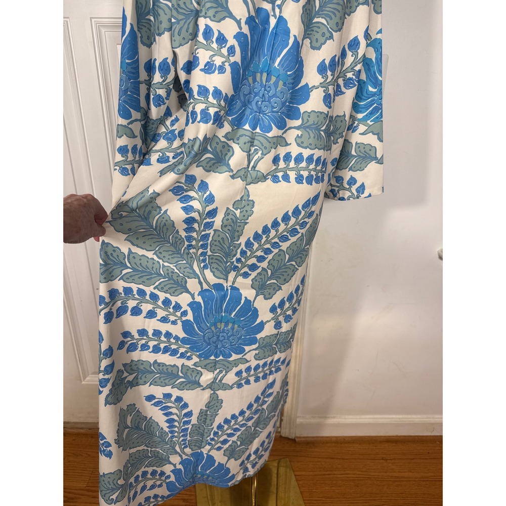 TUCKERNUCK 'Jamie' midi chinoiserie- inspired botanical Floral shift dress Sz XL - Picture 9 of 14